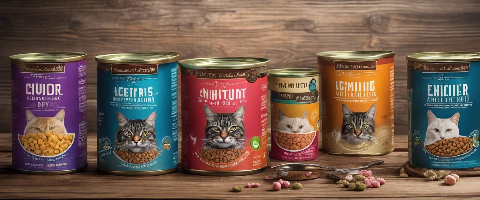 Varieties of senior cat food